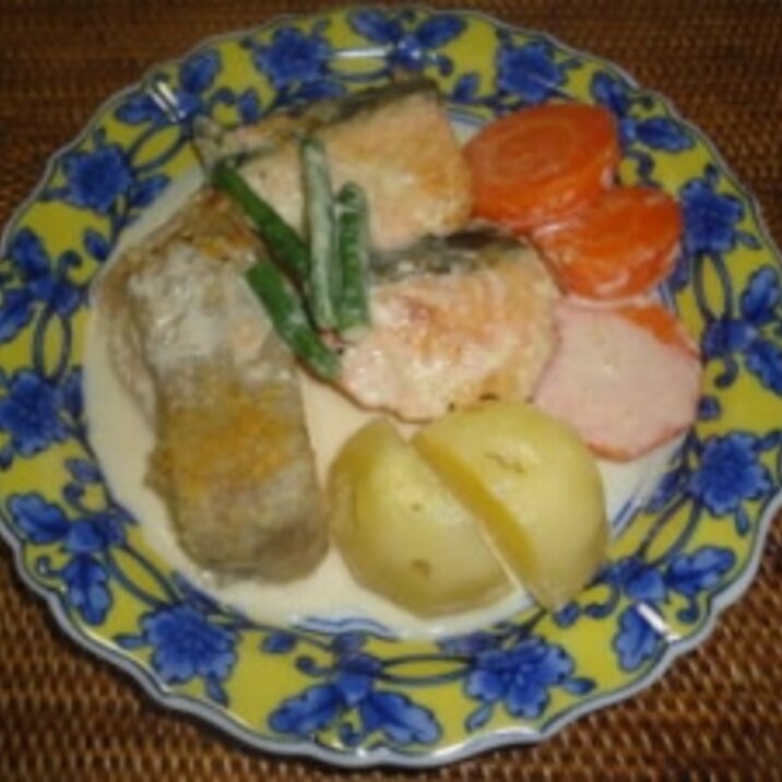 鮭と野菜のクリーム煮